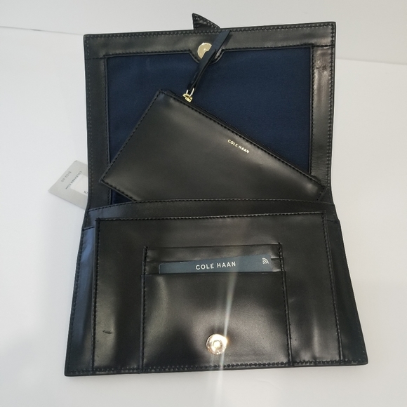 Cole Haan Vestry Black Leather Clutch - Picture 5 of 12